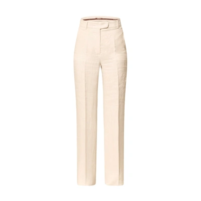 Shop Max Mara Alcano Linen Pants In White