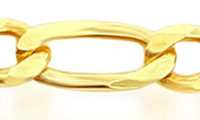 Simona 14k Gold Plated Figaro Chain Anklet In Gold
