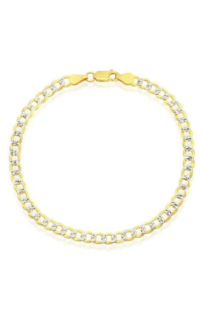 Shop Simona 14k Gold Plated Curb Chain Anklet