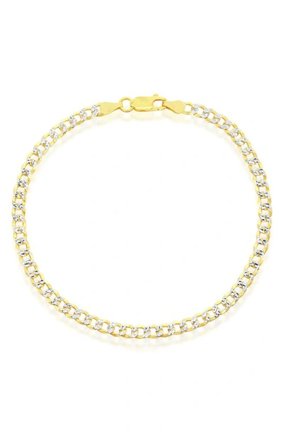 Shop Simona 14k Gold Plated Curb Chain Anklet