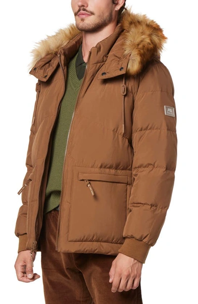 Shop Andrew Marc Gramercy Water Resistant Parka In Sepia