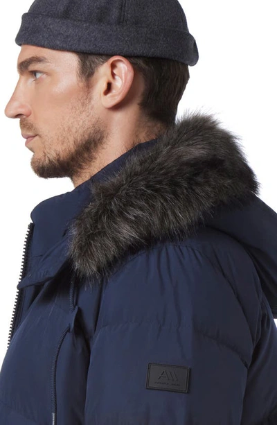 Shop Andrew Marc Gramercy Water Resistant Parka In Ink