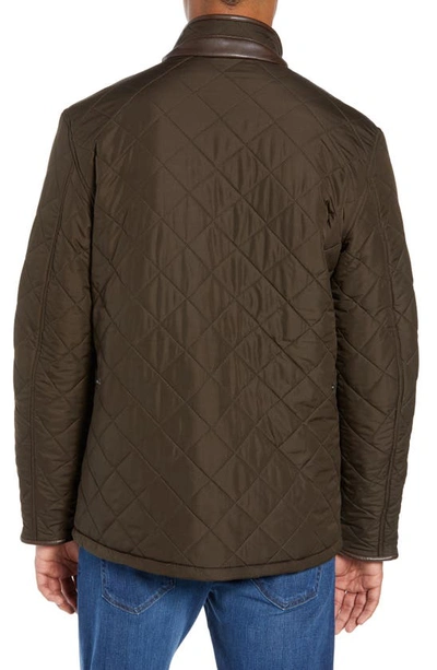 Shop Barbour Powell Diamond Quilted Jacket In Olive