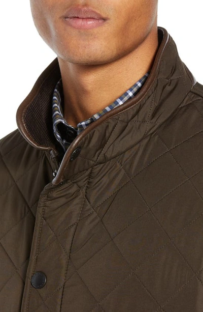 Barbour Powell Mens Quilted Jacket In Olive