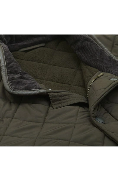 Barbour Powell Mens Quilted Jacket In Olive
