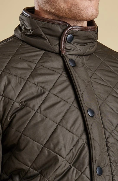 Barbour Powell Mens Quilted Jacket In Olive