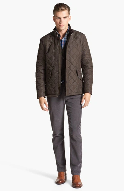 Barbour Powell Mens Quilted Jacket In Olive