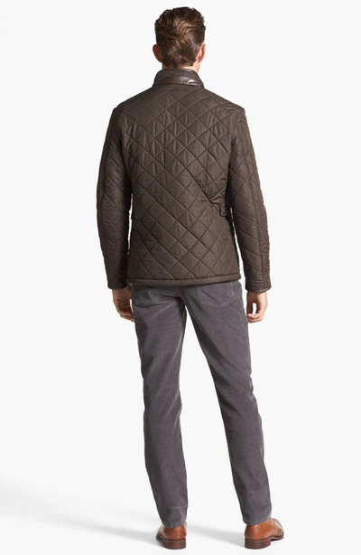 Barbour Powell Mens Quilted Jacket In Olive