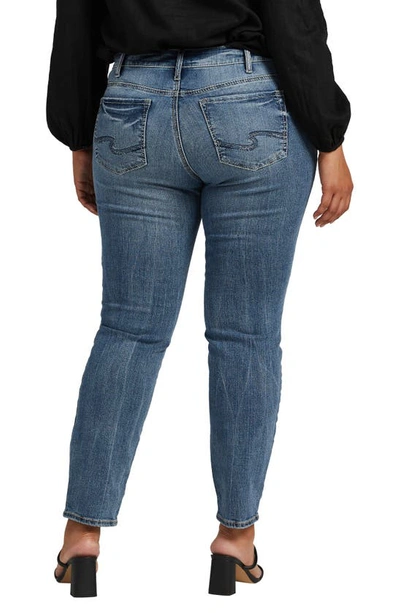 Silver Jeans Co. Plus Size Suki Mid Rise Straight Leg Jeans In Indigo