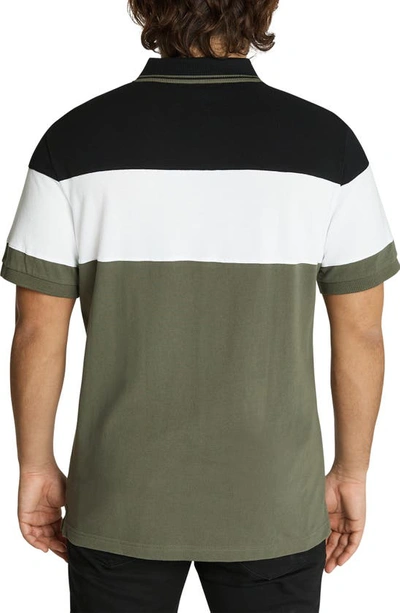 Shop Johnny Bigg Dangerfield Stripe Polo Shirt In Khaki