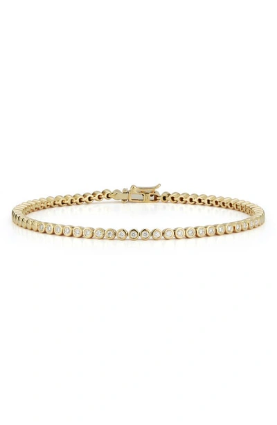 Shop Dana Rebecca Designs Lulu Jack Bezel Diamond Tennis Bracelet In Yellow Gold