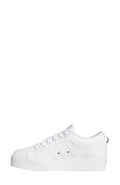 Shop Adidas Originals Nizza Platform Sneaker In White/ White/ Core Black