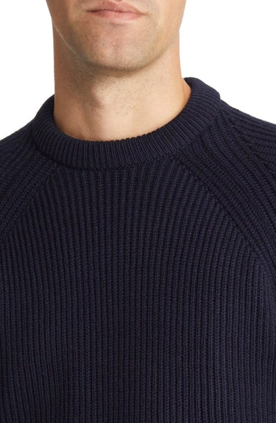 Shop Peregrinewear Ford Wool Fisherman Sweater In Navy