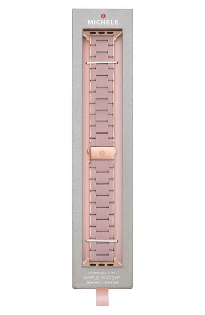 Shop Michele Silicone 20mm Apple Watch® Watchband In Rose