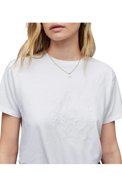 Shop Allsaints Logo Cotton T-shirt In Optic White