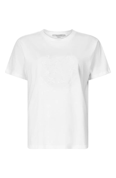 Shop Allsaints Logo Cotton T-shirt In Optic White