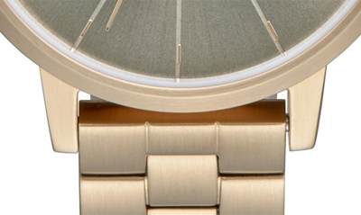 Shop Nixon The Kensington Bracelet Watch, 37mm In Light Gold / Vintage White