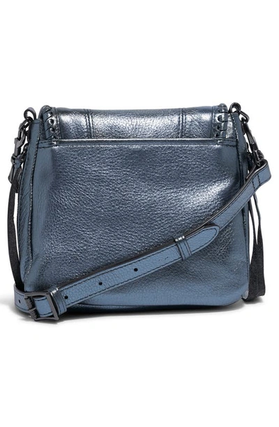 Shop Aimee Kestenberg Mini All For Love Convertible Leather Crossbody Bag In Powder Blue Metallic
