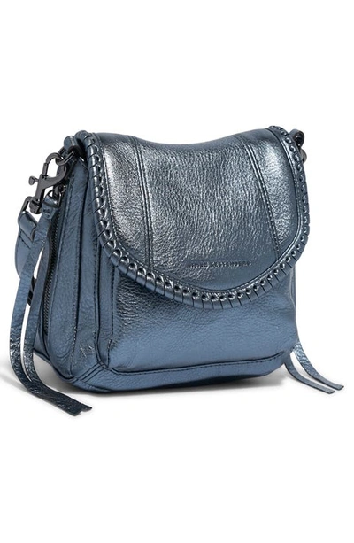 Shop Aimee Kestenberg Mini All For Love Convertible Leather Crossbody Bag In Powder Blue Metallic