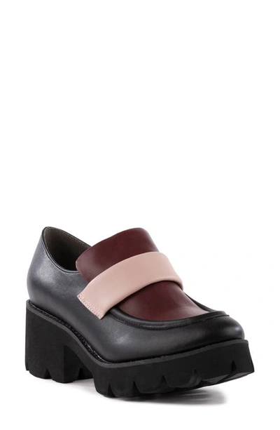 Shop Bc Footwear Here We Are Platform Loafer In Black Multi