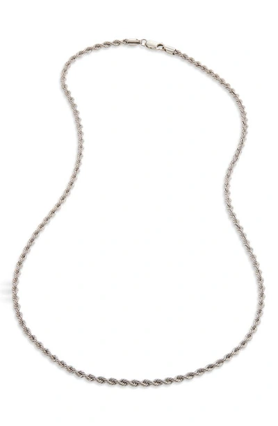 Shop Savvy Cie Jewels Sterling Silver Rope Chain Necklace In White
