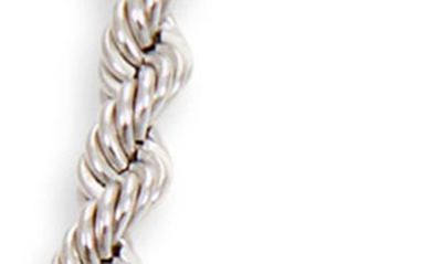 Shop Savvy Cie Jewels Sterling Silver Rope Chain Necklace In White