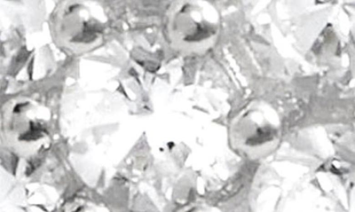 Savvy Cie Jewels Cubic Zirconia Floral Drop Earrings In White