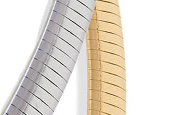 Savvy Cie Jewels Reversible Omega Chain Necklace In Yellow