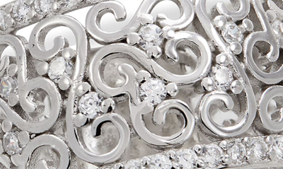 Savvy Cie Jewels Sterling Silver Cubic Zirconia Band Ring In White