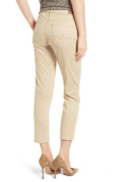 Shop Ag The Prima Mid Rise Crop Cigarette Jeans In Sulfur Sand Dune