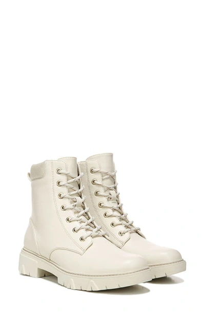 Shop Dr. Scholl's Headstart Lace-up Combat Boot In Seashell Beige