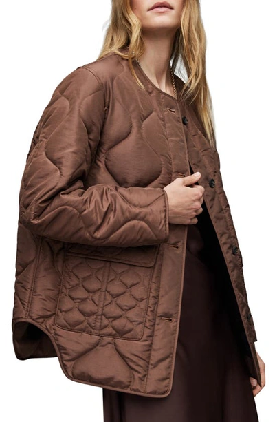 Allsaints Foxi Liner Jacket In Chocolate | ModeSens