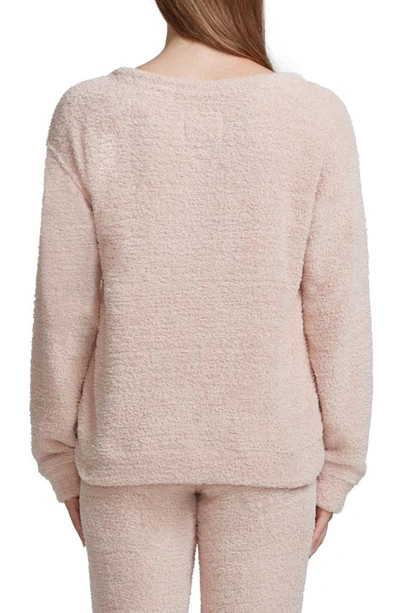 Shop Andrew Marc Sport Long Sleeve Fuzzy Knit Pullover In Chablis