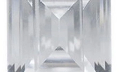Cz By Kenneth Jay Lane Emerald Cut Cz Stud Earrings In Clear/ Silver