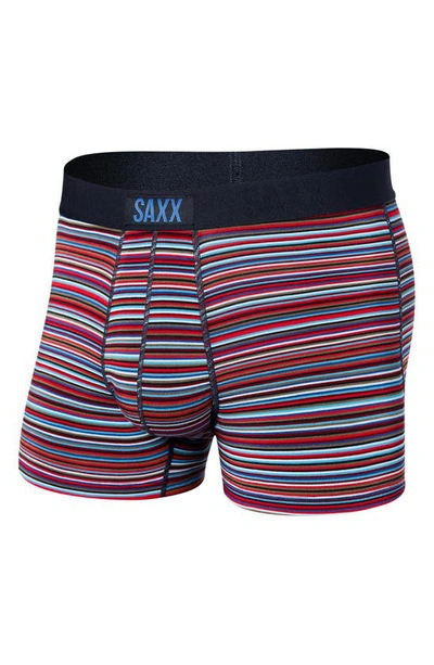 Shop Saxx Vibe Stretch Trunks In Blue Vibrant Stripe