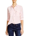 Equipment Short Sleeve Slim Signature Blouse In Blossom