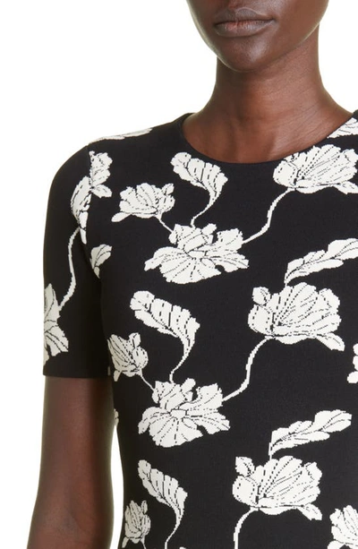 Shop Adam Lippes Floral Jacquard T-shirt In Black Floral