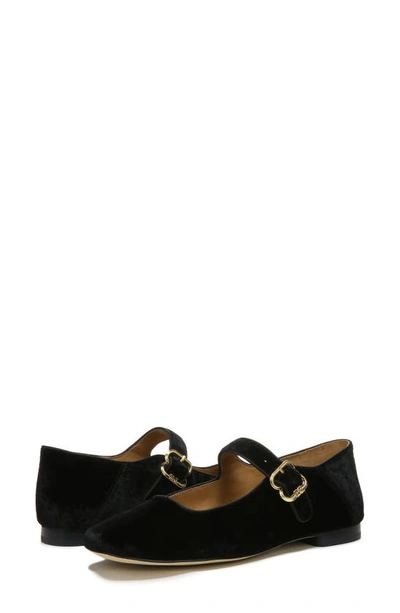 Sam Edelman Michaela Mary Jane Flat In Black Suede