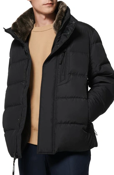 Marc New York Men's Horizon Faux Fur-trimmed Down Puffer Jacket In Black