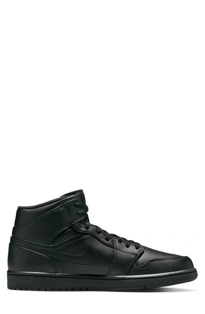 Shop Jordan Nike Air  1 Mid Sneaker In Black