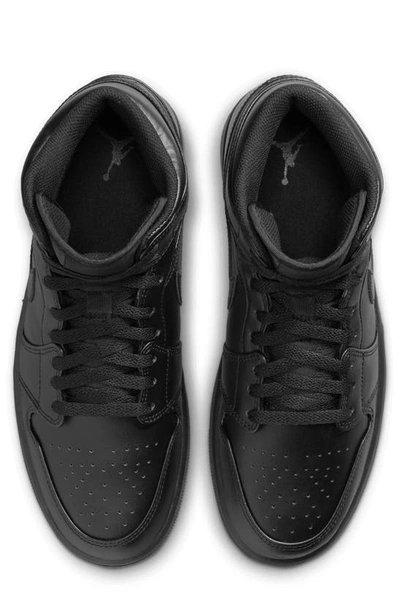 Shop Jordan Nike Air  1 Mid Sneaker In Black