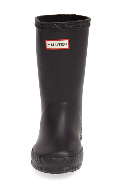 Shop Hunter Kids' First Classic Waterproof Rain Boot In Blackdnu