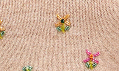English Factory Beads Detail Crop Sweater Tank In Beige