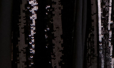 Shop Khaite Clover Sequin Ruffle Skirt Slipdress In Black