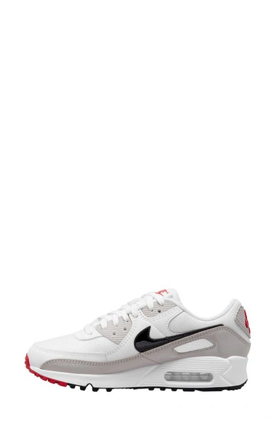 Shop Nike Air Max 90 Sneaker In White/ Black/ Iron/ Red