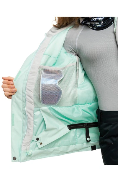 Shop Roxy Billie Water Repellent Insulated Snow Jacket In Fair Aqua