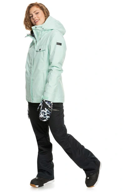 Shop Roxy Billie Water Repellent Insulated Snow Jacket In Fair Aqua