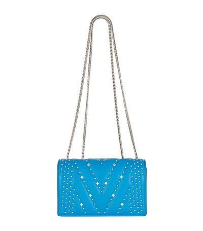 Shop Mcm Diamond Disco Mini Cross Body Bag In Tile Blue