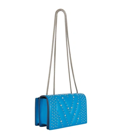 Shop Mcm Diamond Disco Mini Cross Body Bag In Tile Blue