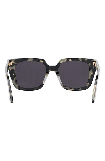Shop Dior 'midnight S1i 53mm Square Sunglasses In Havana/ Bordeaux